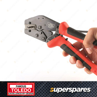 Toledo MC4 Ratcheting Crimping Plier - Overall Length 220mm Adjustment Wheel Cog