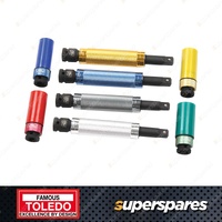 Toledo Torque Bar & Deep Socket Set - Knurled Alu Ring Provides Non Slip Grip