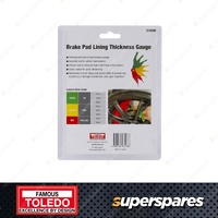 Toledo Brake Pad Lining Thickness Gauge - Manufactured from Heavy Duty Plastic