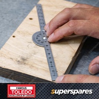 Toledo 100mm Protractor Mini 180 Degree - Stainless Steel Made in Japan