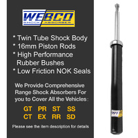 Front Webco Pro Shock Absorbers Lowered King Springs for HOLDEN COMMODORE UTE VG