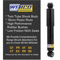 Rear Webco Shock Absorbers STD King Springs for Hyundai Santa Fe CM SUV 09-13