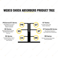 Front + Rear Webco Shock Absorbers for TOYOTA HILUX 2WD Coiled front Ute