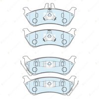8Pcs Front + Rear Bendix Euro Brake Pads Set for Mercedes Benz M-Class W163