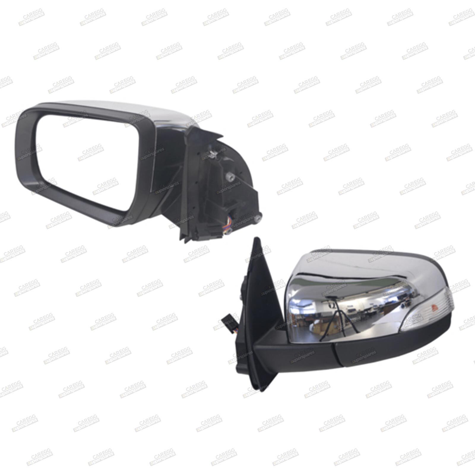 Left Chrome Electric Door Mirror With Blinker Auto Fold for Ford