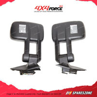 2 x Door Mirrors with Electric Signal Light On Black Cover for Mazda BT-50 12-20