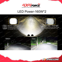 9 Inch LED Round Driving Lights Offroad Headlight + Wiring Loom Harness Kit