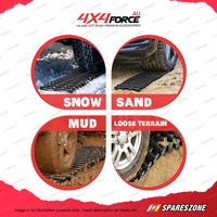 Pair TPR Recovery Track Traction Boards Foldable Sand Mud Snow Truck 4WD Offroad