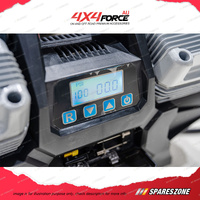 4X4FORCE V4 Air Compressor with Gauge & 4 Tyre Multi Inflator Deflator Combo Kit