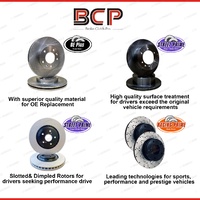 BCP Front + Rear Slotted & Dimpled Disc Brake Rotors for Isuzu MU Imported 89-95