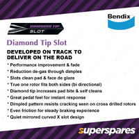 Bendix Front ULT Disc Rotors + ULT+ Brake Pads for Subaru Liberty B13 BL BM BR