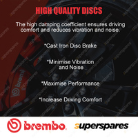 2x Rear Brembo Dual Cast Brake Rotors for Mercedes-Benz AMG GT C190 R190 X290