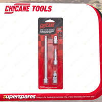 4 Pcs of Chicane 1/4" Drive Wobble Plus Extension Bar & Accessory Set