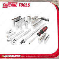 56 Pcs of Chicane 1/4" & 3/8" Drive Socket Set - Include Socket Handle Bit