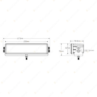 LED Autolamps 10" Low Beam LED Light Bar 11-32 Volt 1000lm Effective Single Box