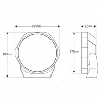 LED Autolamps 7 Inch High Powered Driving Light Driving/Park Light Twin Blister