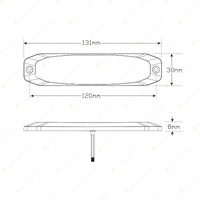 LED Autolamps White Emergency Warning Light 6 LED 14 Flash Patterns Lamp Blister