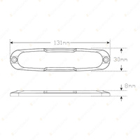 LED Autolamps Amber Rear Indicator Light Surface Mount 6 LED Lamp Twin Blister