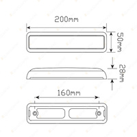 LED Autolamps Amber Rear Indicator Light 12-24V 36 LED Lamp Blister