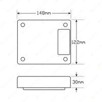 LED Autolamps Amber Rear Indicator Light 12-24V 16 LED Red Reflector Blister
