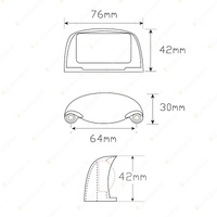LED Autolamps Licence Number Plate Light 1m Cable & Plug 4 LED Lamp Single Bulk