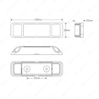 LED Autolamps Red Amber Side Marker Relector Light 4 LED Lamp Single Blister
