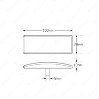 LED Autolamps White Side Marker Light Reflector 3M Tape 3 LED Lamp Blister