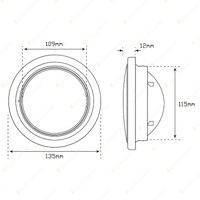 LED Autolamps White Reverse Light with Grommet and Plug 10-30V 27 LED Lamp