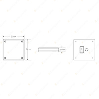 LED Autolamps White Reverse Light with 12 LED Lamp 12-24V 4mm Gasket Blister