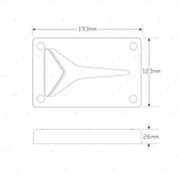 LED Autolamps Reverse/Tail/Reflector Light Clear Lens Chrome Single Blister