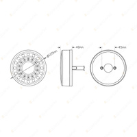 LED Autolamps Maxilamp Reverse/Reflector Light Coloured Lens 30 LED Lamp Blister