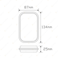 LED Autolamps Red Stop Tail Light Clear Lens Chrome Reflector 16 LED Lamp