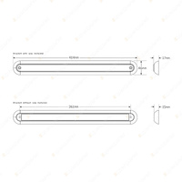 LED Autolamps Stop Tail Light Chrome Bracket 12V Coloured Lens 18 LED Lamp