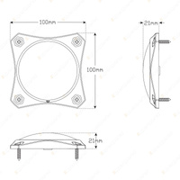 LED Autolamps Stop Tail Light Coloured Lens 8 LED Lamp 12-24V Twin Blister