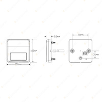 LED Autolamps Stop Tail Indicator Reflector 12-24V 14 LED Lamp Single Blister