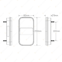 LED Autolamps Stop Tail Indicator Reflector Licence Light 10m Cable 2 Blister
