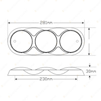 LED Autolamps Stop Tail Indicator Light Clear Lens Chrome Bracket 24 LED Lamp