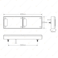 LED Autolamps Dual Jumbo Stop Tail Indicator Light 12-24V 48 LED Lamp Blister