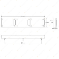 LED Autolamps Jumbo Stop Tail Indicator Reflector Light 12-24V 72 LED Lamp