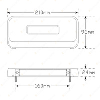 LED Autolamps Stop Tail Indicator Licence Reflector Light 40cm Cable 2 Blister