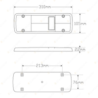 LED Autolamps Stop Tail Indicator Reverse Reflector Light 33 LED Lamp 2 Blister