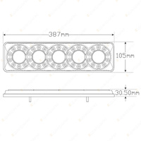LED Autolamps Stop Tail Indicator Reverse Reflector Light Black Chrome 2 Blister