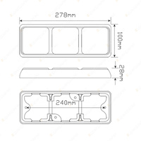 LED Autolamps Stop Tail Indicator Reverse Triple Light 97 LED Lamp Blister