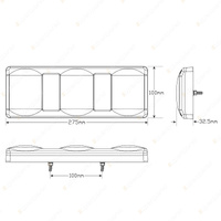 LED Autolamps Stop Tail Indicator Reverse Reflector Light 72 LED Lamp Blister