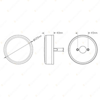 LED Autolamps Black Chrome Stop Tail Reverse Light Rectangle Reflector Light