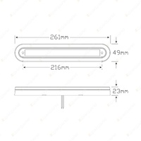 LED Autolamps Tail Lamp Housing to Suit 235 Series Lamps Red Lens Twin Blister