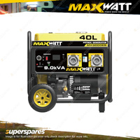 Maxwatt 9kVA 7500W Petrol Generator Electric Start 40L Large Capacity Fuel Tank