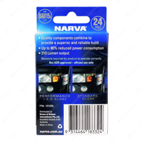 Narva 24 Volt Bau15S L.E.D Ind Globes 1800K Amber - Blister pack of 2
