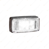 Narva LED Fr End Outline Marker White w/ Black Base Clear Lens & Connector 2.5m