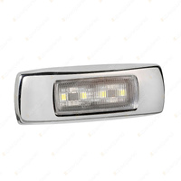 Narva 9-33V Surface Mount LED Front End Outline Marker White With Chrome Cover